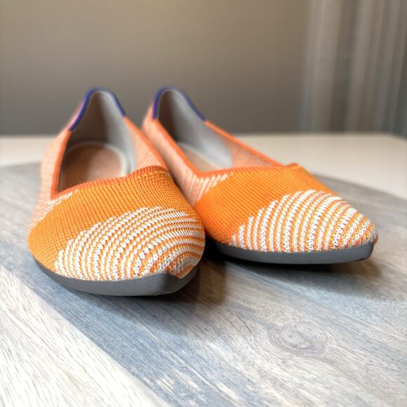 Rothy’s The Point Orange Sherbet Slip On Shoes Flats Women's Size 6.5 - Picture 5 of 14